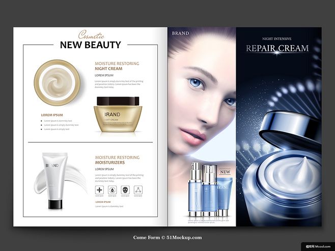 精致護(hù)膚畫冊 美女模特演繹護(hù)膚品藝術(shù)之美