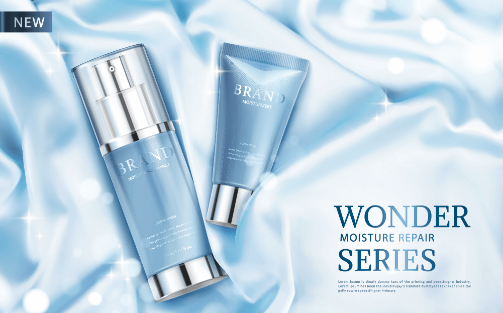 臻美煥采 六款高端護膚品海報模板集錦
